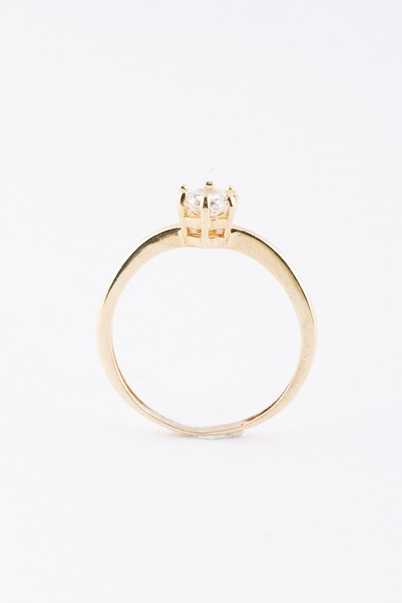 Gouden solitair ring met een briljant. 0.36 ct.