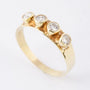Yellow gold ring with 4 brilliant-cut diamonds