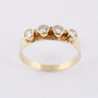 Yellow gold ring with 4 brilliant-cut diamonds