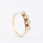 Yellow gold ring with 4 brilliant-cut diamonds