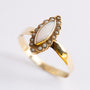 Antiek gouden markies ring met opaal en parels