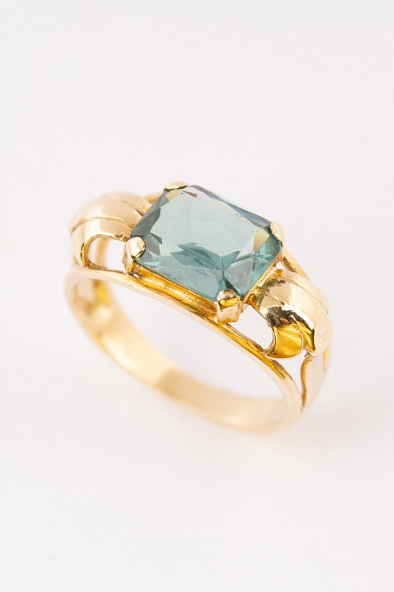 Gouden ring met toermalijn (jaren 50)