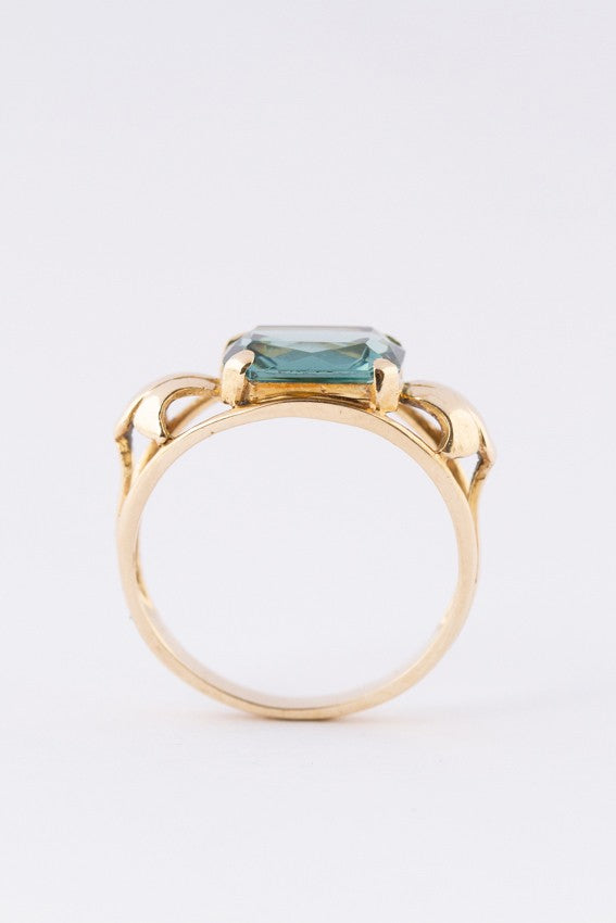 Gouden ring met toermalijn (jaren 50)