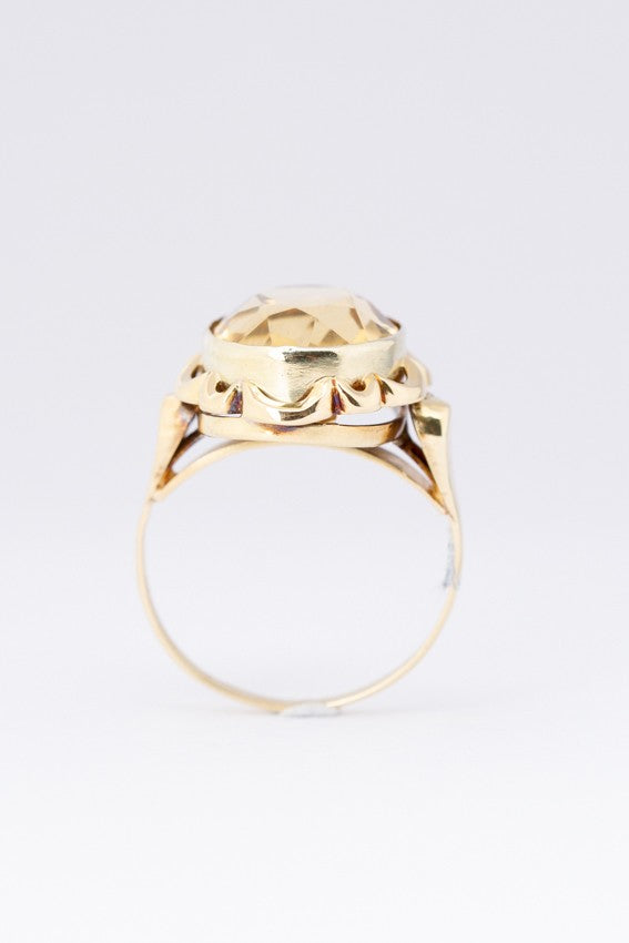 Gouden ring met citrien