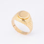 Gouden massieve dames pink ring
