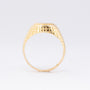 Gouden massieve dames pink ring
