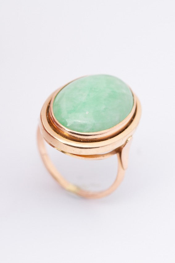 Gouden ring met chrysopraas