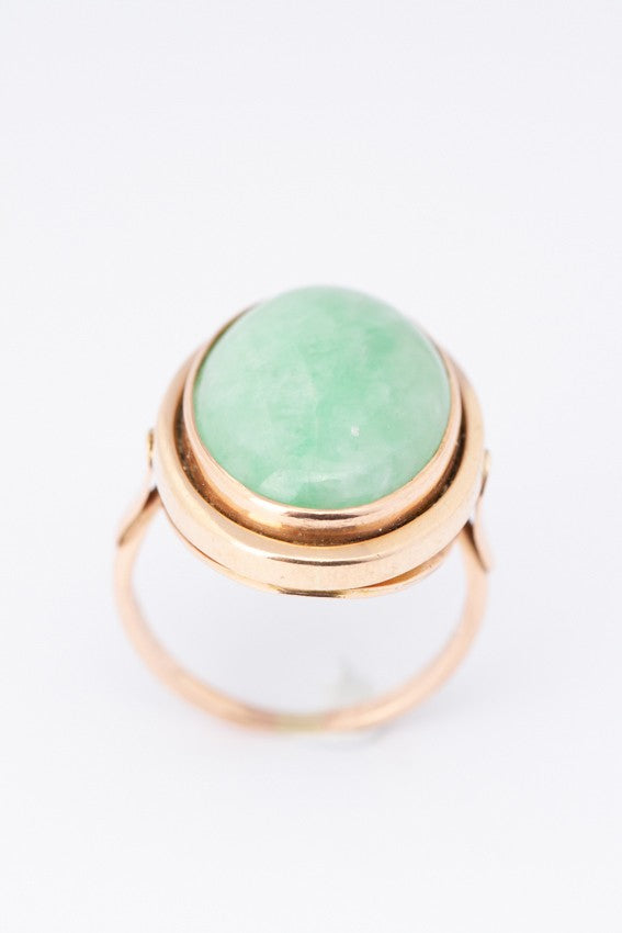 Gouden ring met chrysopraas