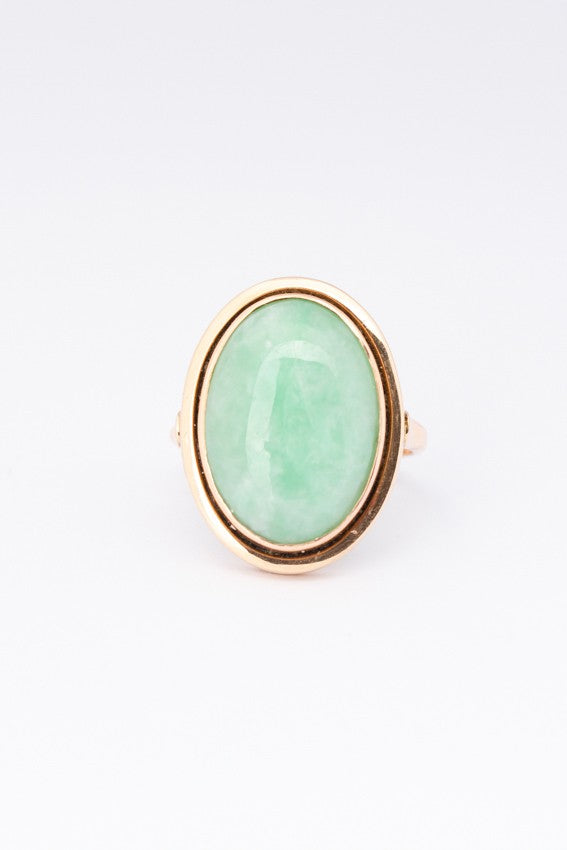 Gouden ring met chrysopraas