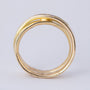 Gold crossover ring with 5 brilliants