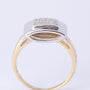 Wit/geel gouden ring met 15 briljanten