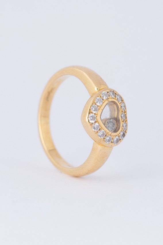 Gold ring from the brand Chopard 'happy diamonds' with brilliants
