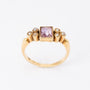 Antieke gouden ring met amethist en parels