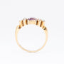 Antieke gouden ring met amethist en parels