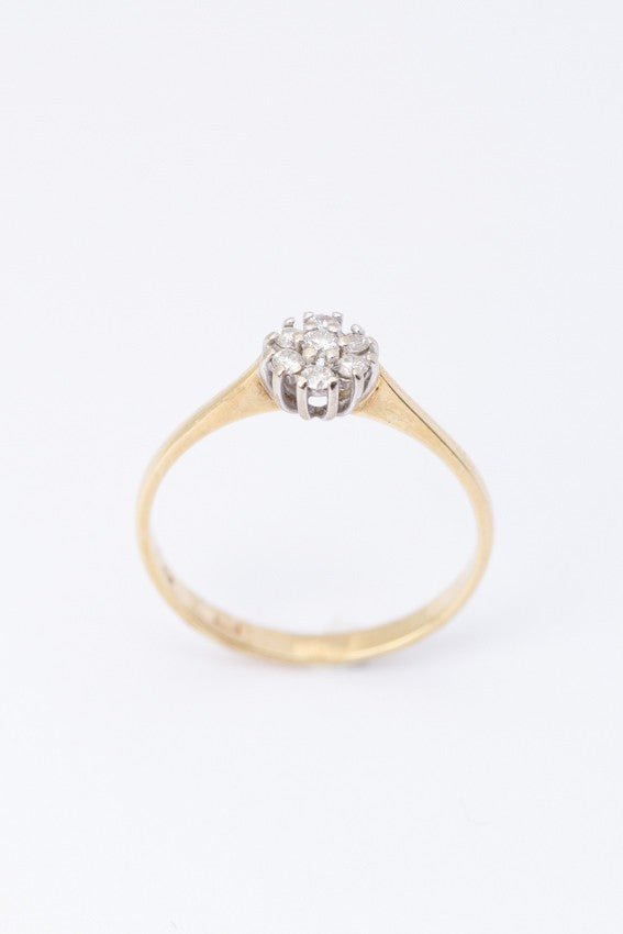 Gouden entourage ring met briljanten