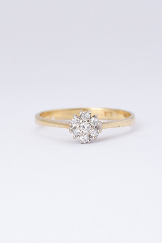 Gouden entourage ring met briljanten