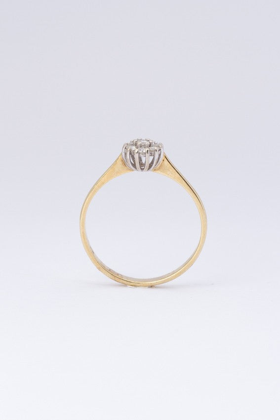 Gouden entourage ring met briljanten