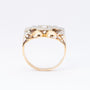 Gouden démodé (retro) ring met diamanten
