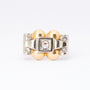 Gouden démodé (retro) ring met diamanten