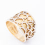 18 krt. wit/geel gouden ring