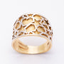18 krt. wit/geel gouden ring