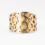 18 krt. wit/geel gouden ring