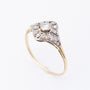 Golden Art Deco ring with brilliant and diamonds