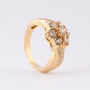 Gouden entourage ring met briljanten en diamanten