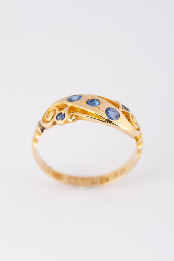 Antieke Victoriaanse Engelse gouden ring