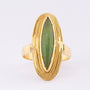 Gold ring with jade