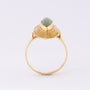 Gold ring with jade