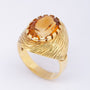 Gouden ring met citrien