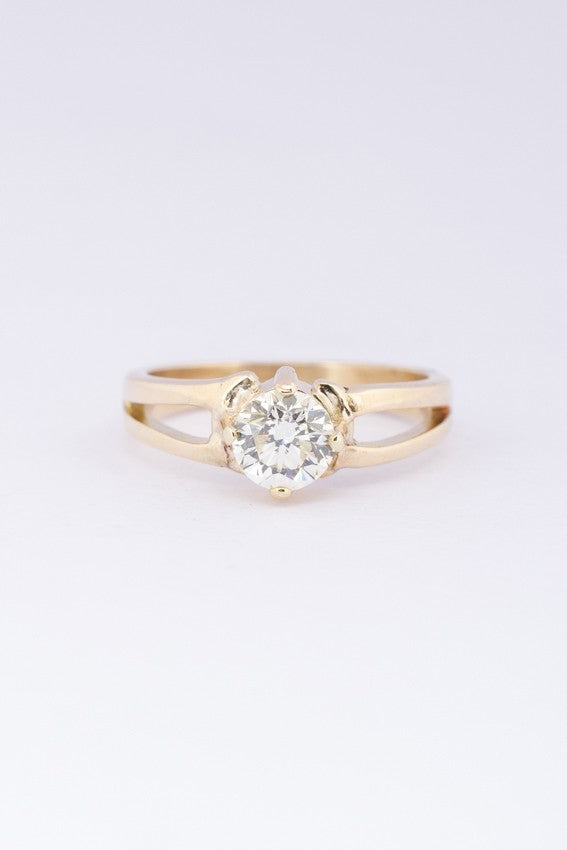 Solitair ring met briljant