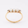 Gouden ring met parels en diamanten
