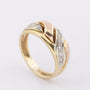 Bi-color gouden ring met briljanten
