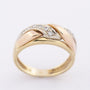 Bi-color gouden ring met briljanten