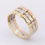 Gouden tricolor bamboe ring