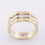 Gouden tricolor bamboe ring