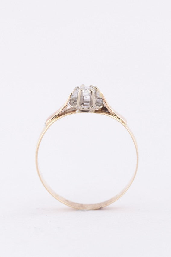 Gouden solitair ring