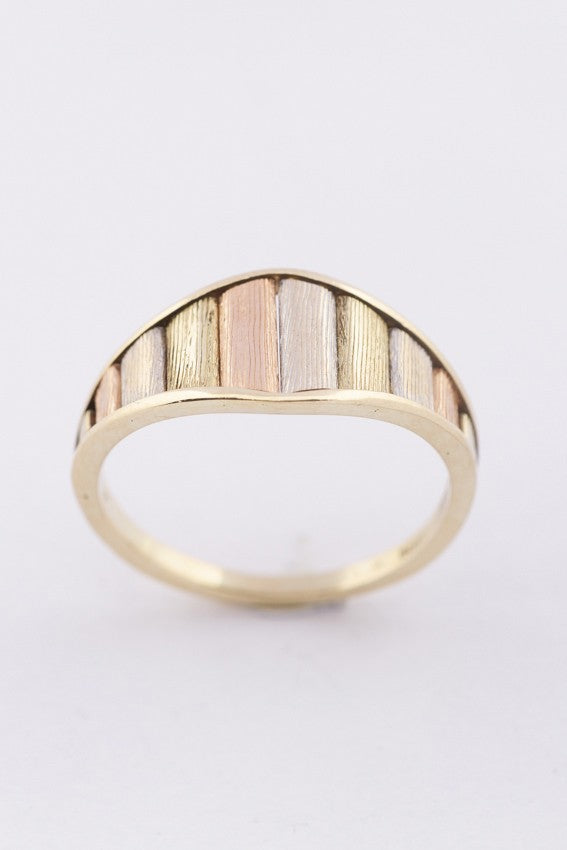 Gouden tri color ring