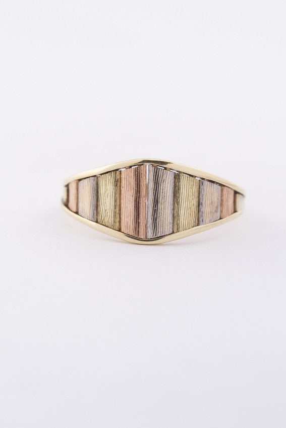 Gouden tri color ring