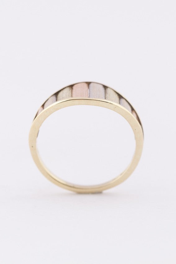 Gouden tri color ring