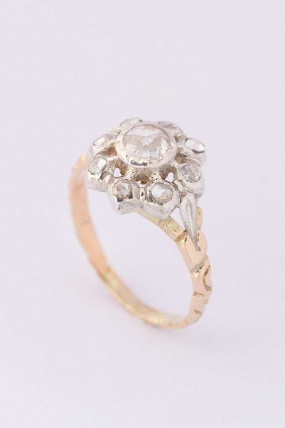 Gouden entourage ring met diamanten