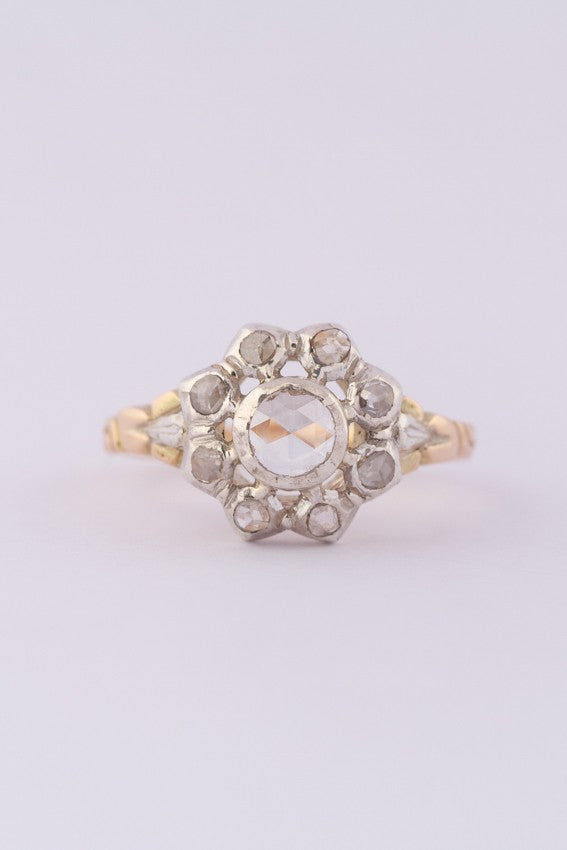 Gouden entourage ring met diamanten