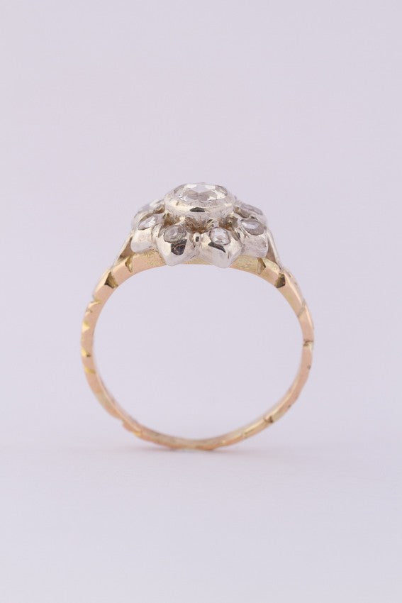 Gouden entourage ring met diamanten