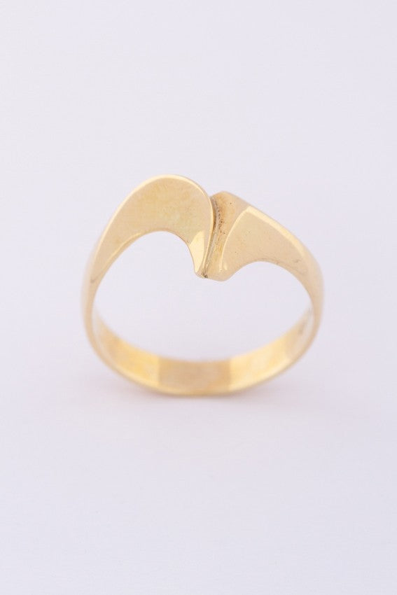 Gouden scandinavische stijl ring