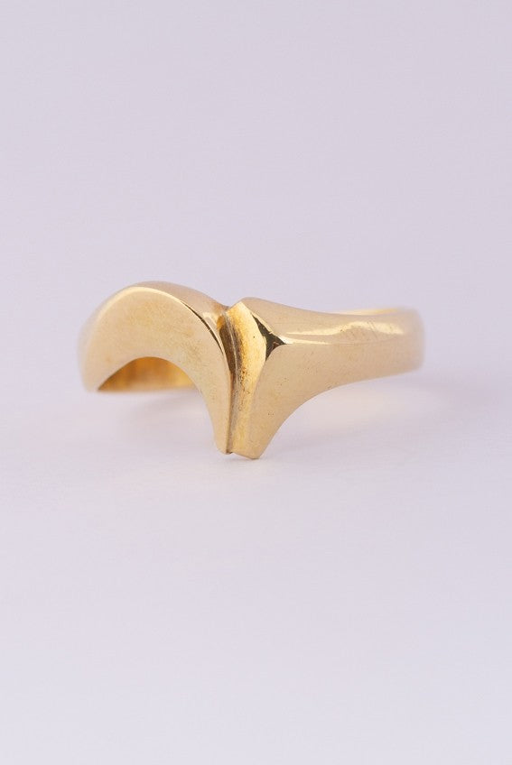 Gouden scandinavische stijl ring
