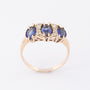 Victoriaanse ring met saffieren en diamanten