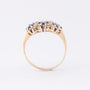 Victoriaanse ring met saffieren en diamanten