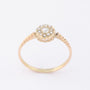 Gouden ring met diamant en zaadparels